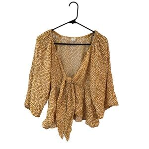 Yellow Floral Women's Top